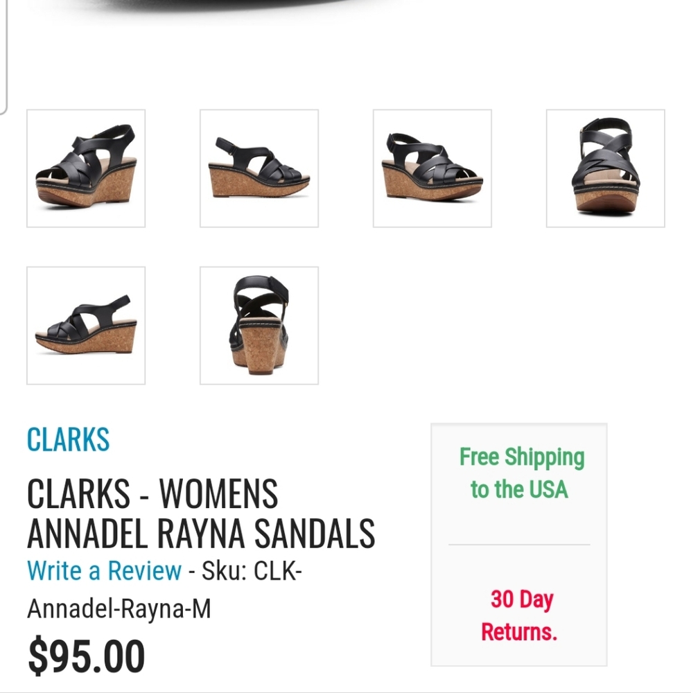 Clarks - Womens Annadel Rayna Sandals - Picture 8 of 8